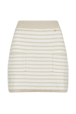Women Raye - Women Striped Mini Skirt, Striped ecru/beige front view