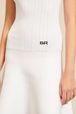 Women - Twisted Mesh Tailored Tank Dress, White details view 2