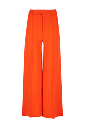 Femme Maille - Pantalon bicolore femme, Orange vue de face