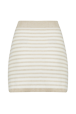 Women Raye - Women Striped Mini Skirt, Striped ecru/beige back view