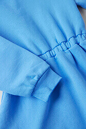 Girls Solid - Girl Long Sleeve Dress, Blue details view 2