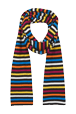 Women Maille - Women Multicolor Striped Scarf, Multico iconic striped back view