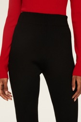 Women Maille - Women Plain Flare Pants, Black details view 3