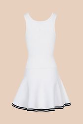 Women - Women Tailored Tank Dress, White back view