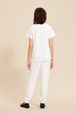 Femme - T-shirt motif fleur logo Sonia Rykiel femme, Blanc vue portée de dos