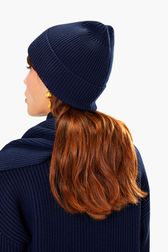 Femme - Bonnet SR, Raye noir/bleu vue de détail 1