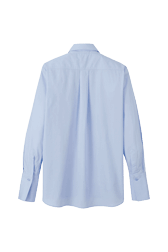 Women Solid - Women Poplin Shirt, Baby blue back view