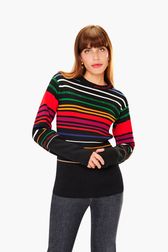 Iconic Rykiel Multicolored Stripes Sweater Multico details view 1