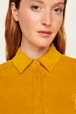 Women Solid - Women Velvet Shirt, Mustard details view 2