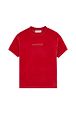 Femme Uni - T-shirt velours femme, Rouge vue de face