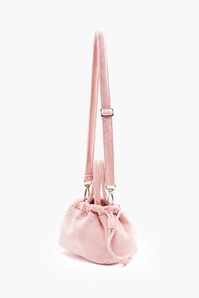 Women - Women Velvet Bag, Pink back view