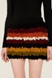 Women Maille - Short Woolen Skirt Bouclette, Multico crea striped details view 7