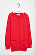 Girls Solid - Girl Knit Cardigan, Red front view