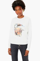 Femme - Sweatshirt crop photos sonia rykiel, Blanc vue de détail 1
