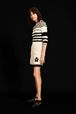 Women - Cotton Knit Shorts with contrasting trim, Ecru front worn view