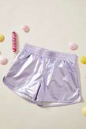 Girls - Metallic Girl Shorts, Lilac details view 1