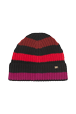Women Maille - Women Multicolor Striped Beanie, Multico striped front view