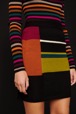 Women Maille - Multicoloured Short Skirt, Multico crea details view 1