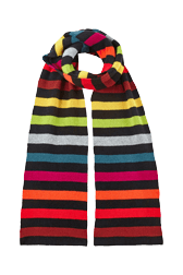Women Maille - Multicolored Striped Scarf, Multico striped back view