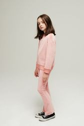 Filles - Sweatshirt Enfant Velours, Rose vue de dos
