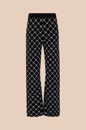 Women - Jacquard Pants, Black front view