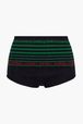 Women - Multicolored Stripes Panties, Green back view