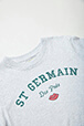Girls Solid - Printed Cotton Girl Oversized T-shirt - Bonton x Sonia Rykiel, Grey details view 3