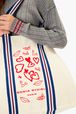 Femme - Shopping bag imprimé sonia rykiel, Blanc vue portée de dos