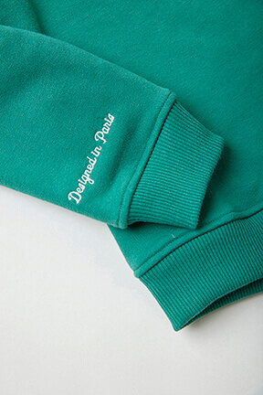 Girls Solid - Printed Girl Oversize Cropped Sweater - Bonton x Sonia Rykiel, Green details view 3