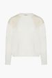 Women - Wool Twisted Sweater, White front view