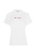 Femme Epoxy - T-shirt en coton signature multicolore femme, Blanc vue de face