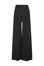 Femme Maille - Pantalon bicolore femme, Noir vue de dos