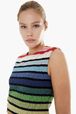 Women - Multicolored Striped Short Dress, Multico details view 1