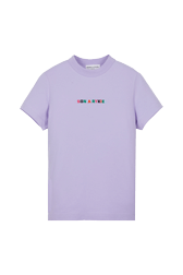Women Solid - Women Signature Multicolor T-Shirt, Lilac front view
