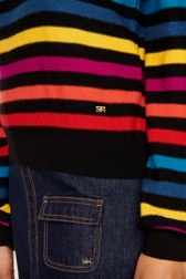 Women Brushed Poor Boy Striped Sweater Multico striped rf details view 2