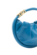 Femme Uni - Sac domino mini en cuir, Bleu de prusse vue de détail 1