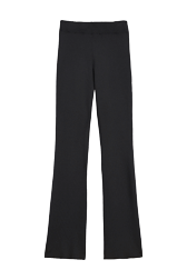 Women Maille - Women Plain Flare Pants, Black back view