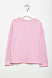 Girls Solid - Long-Sleeved Oversized Printed Girl T-shirt, Pink back view