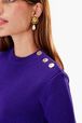Women - Sailor Woolen Merinos Sweater, Purple details view 2