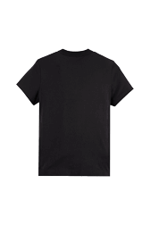 Women Solid - Cotton Jersey T-Shirt, Black back view
