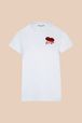 Women - T-Shirt with Rykiel Red Mouth, White front view