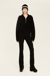 Women Maille - Zip Trucker Sweater, Black details view 1