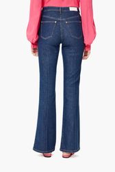 Women - High Waisted Stretch Denim Jeans, Baby blue back worn view