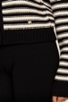 Women Raye - Women Big Poor Boy Striped Cardigan, Black/white details view 2