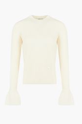 Femme - Wool Sweater, Blanc vue de face