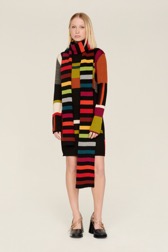 Femme Maille - Robe courte laine alpaga colorblock femme, Multico crea vue de détail 3