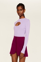 Women Maille - Milano Short Skirt, Fuchsia details view 2