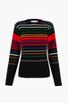Women - Iconic Rykiel Multicolored Stripes Sweater, Multico front view