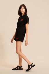 Women - T-Shirt with Rykiel Red Mouth, Black details view 1