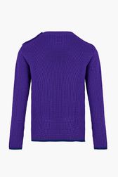 Women - Sailor Woolen Merinos Sweater, Purple back view